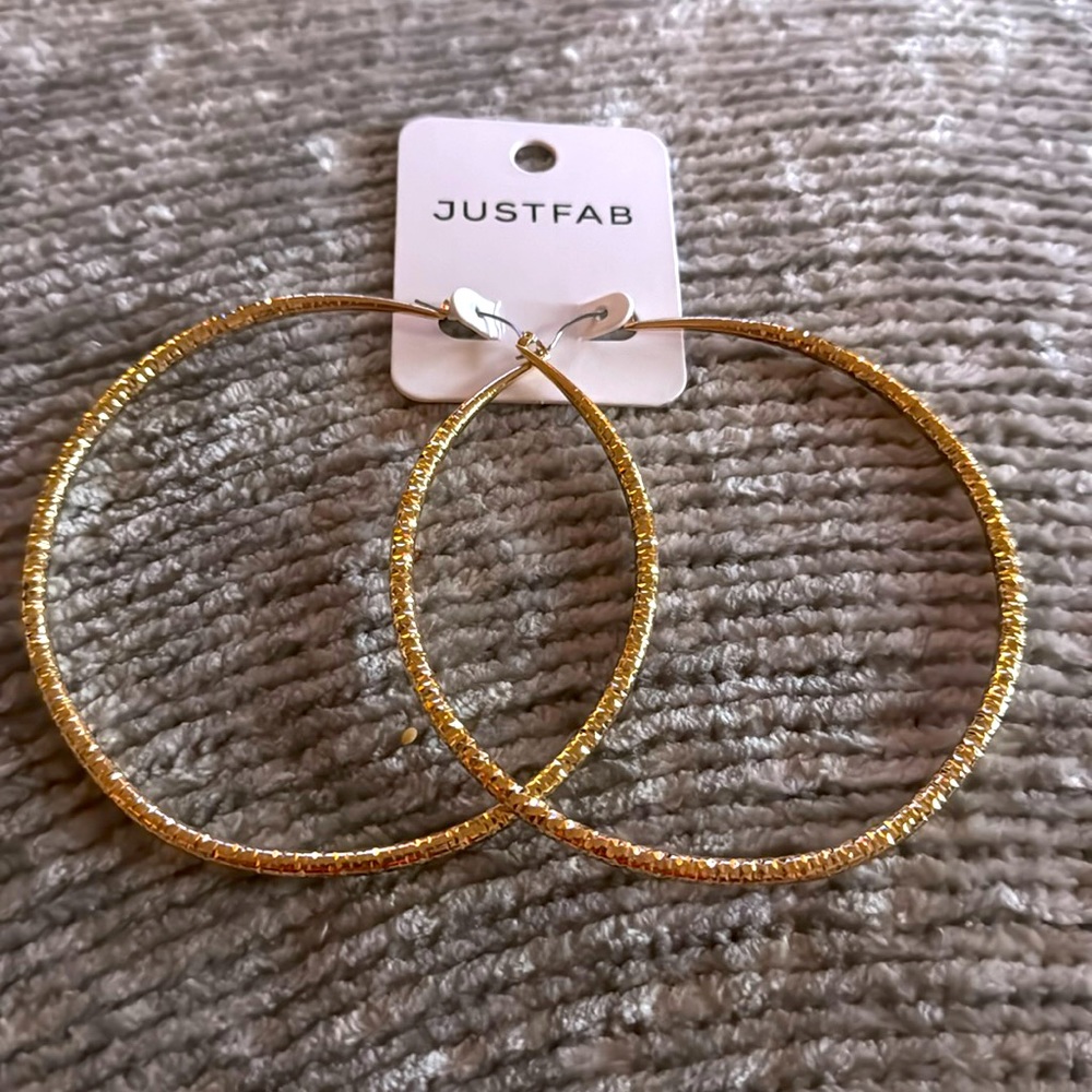 Gold sparkling ✨ hoop earrings